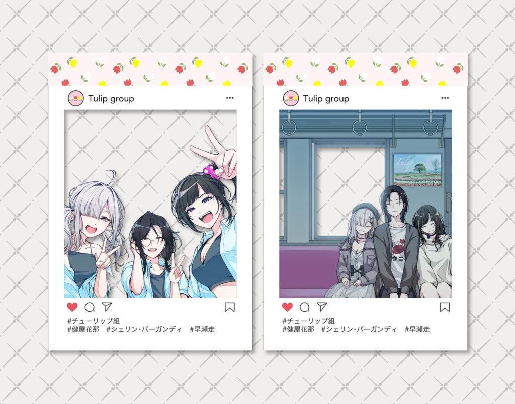 チューリップ組　クリアポストカード