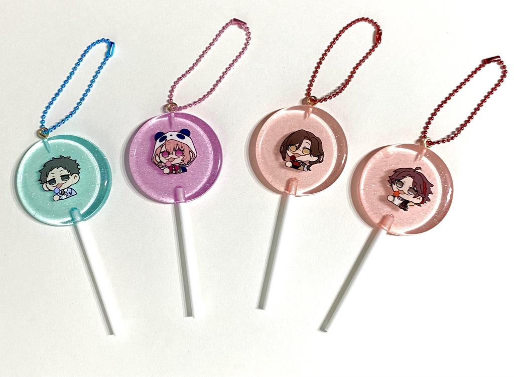 ペロキャンキーホルダー(レバガチャ・探偵と助手)