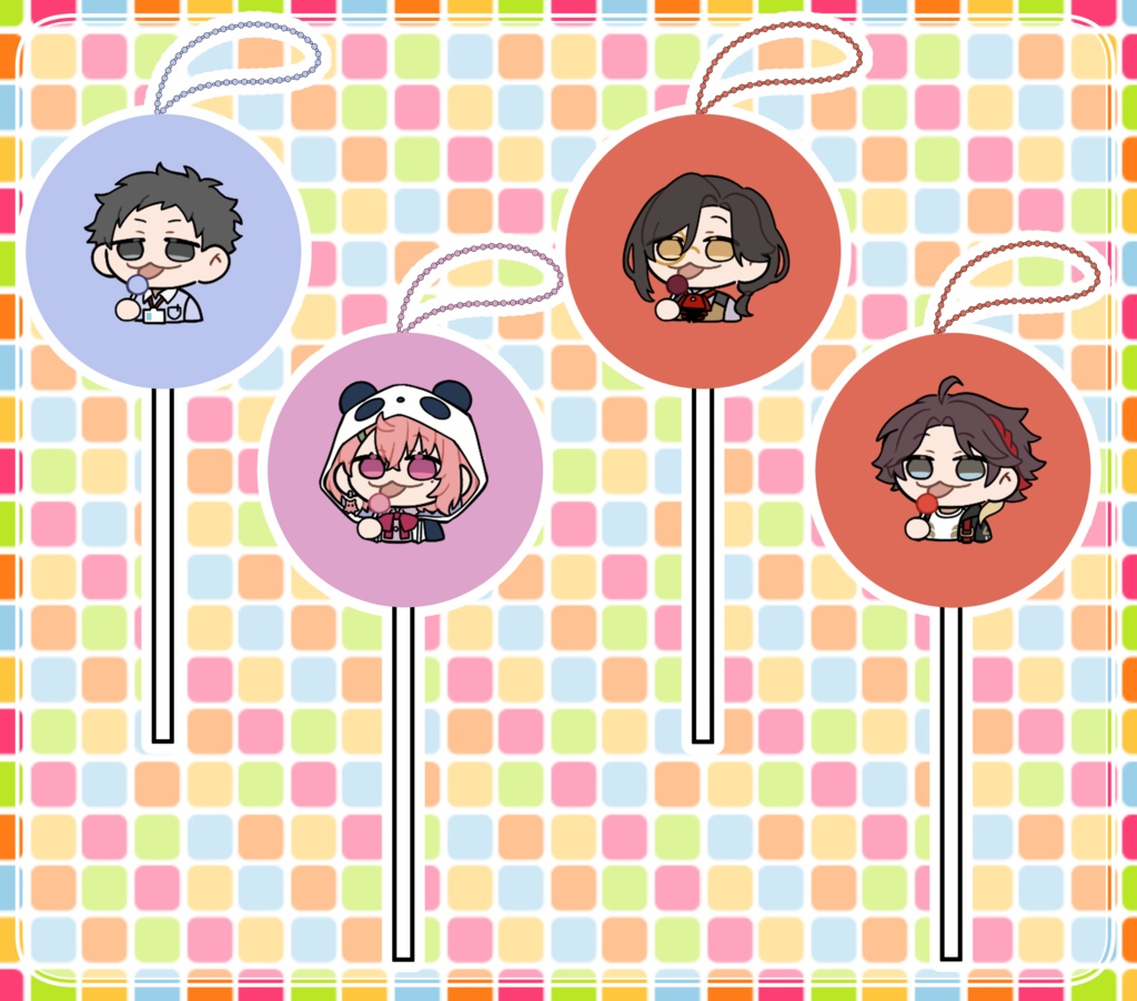 ペロキャンキーホルダー(レバガチャ・探偵と助手)