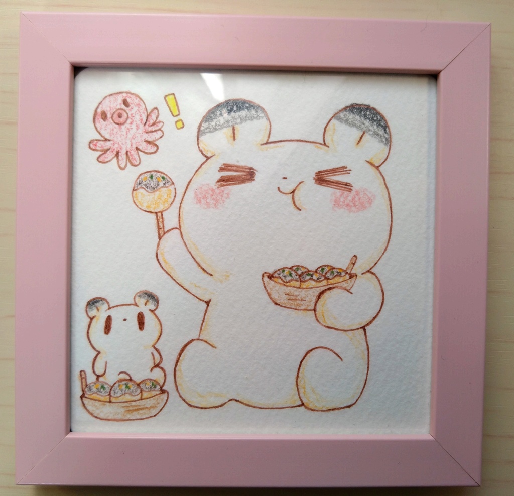 ぬいぬいぷもこ-たこ焼き ミニ原画