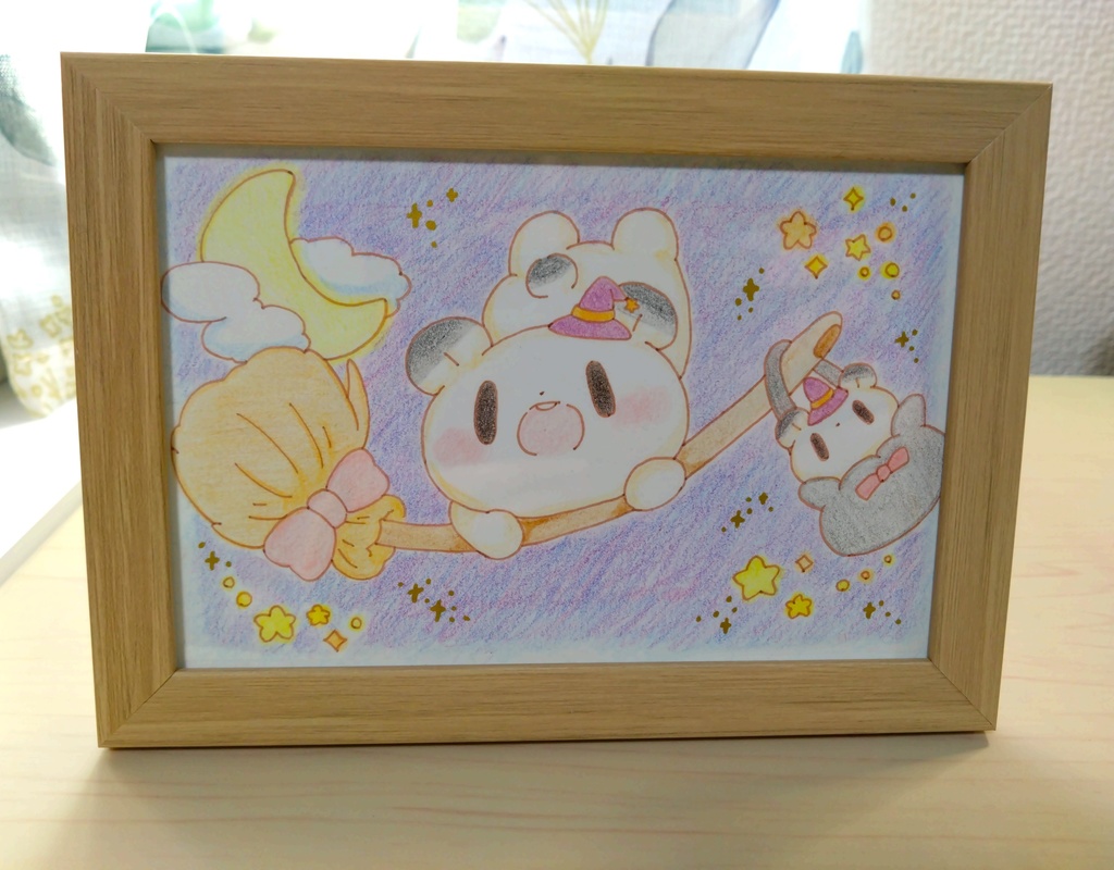 ぬいぬいぷもこ-魔女っこ ポストカード原画