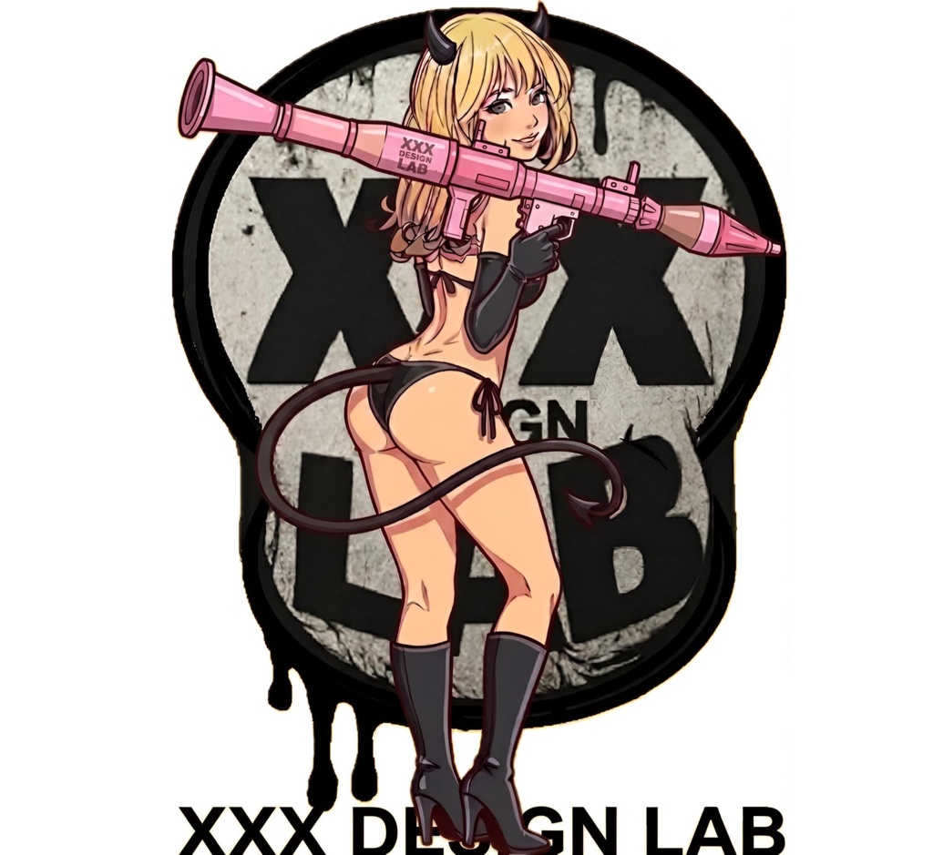 Anime Devil Girl Pin‑up Illustration001 – XXX Design Lab