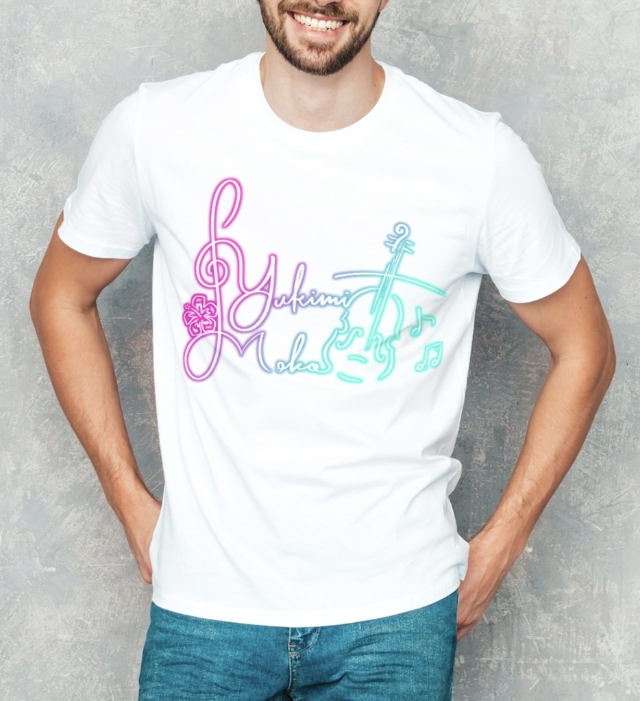 1st Signature T-shirt (白 x ネオン)