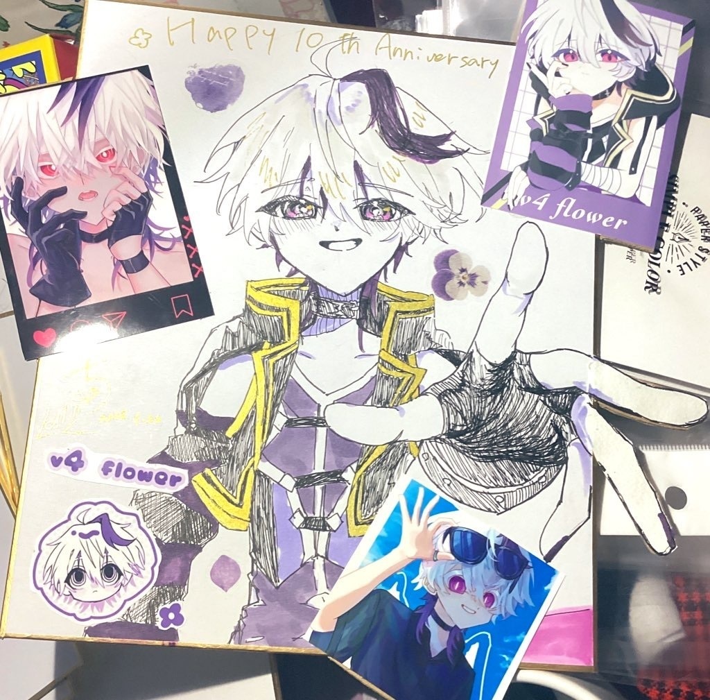 v_flower色紙