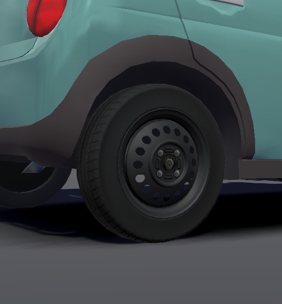 ローポリ鉄チンホイール