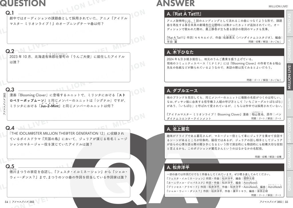 アイマスクイズ 365【電子版】