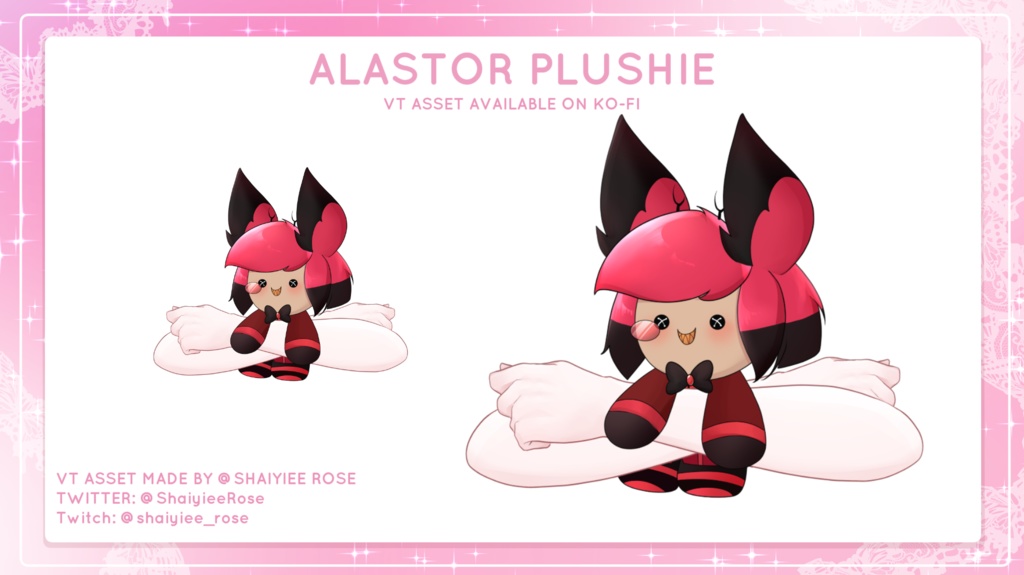 Live2D HAZBIN HOTEL ALASTOR PLUSHIE 