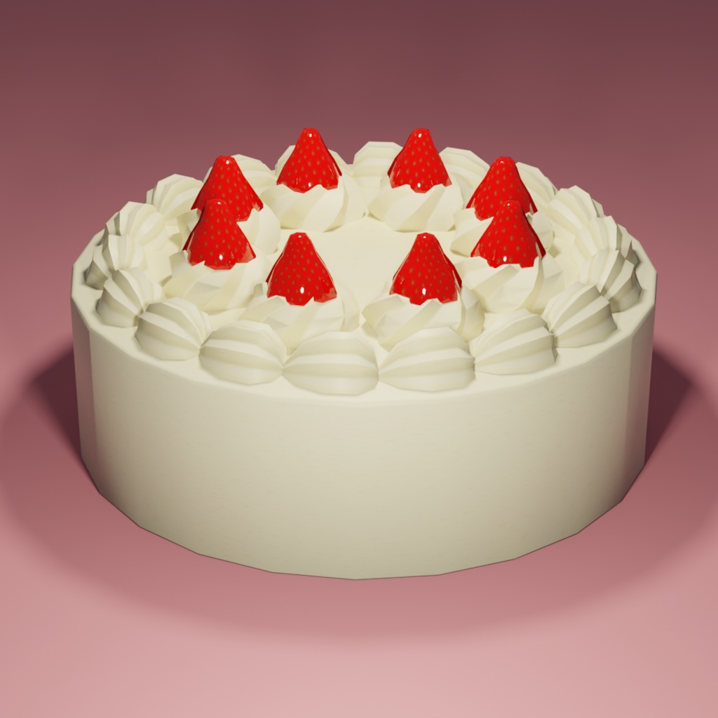 【無料あり】3Dケーキ3種(クリーム、チョコレートクリーム)