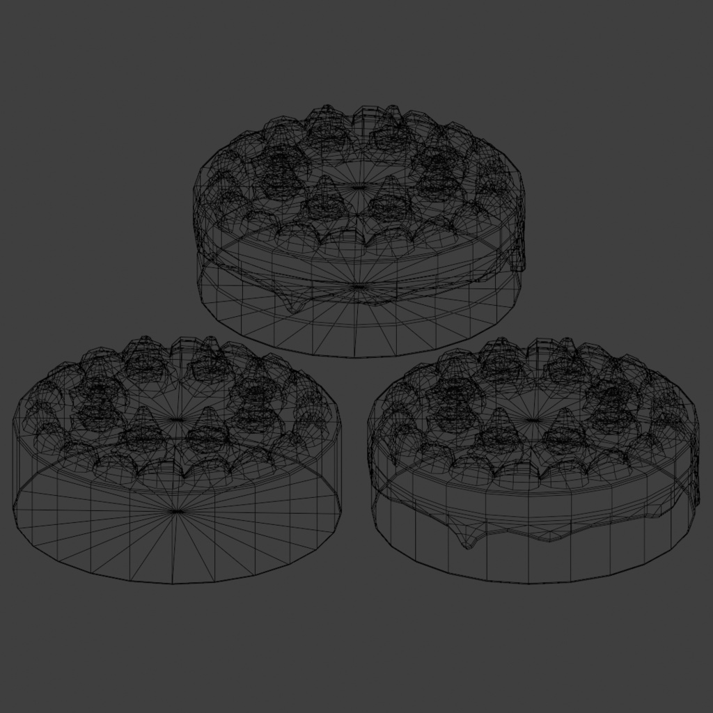 【無料あり】3Dケーキ3種(クリーム、チョコレートクリーム)