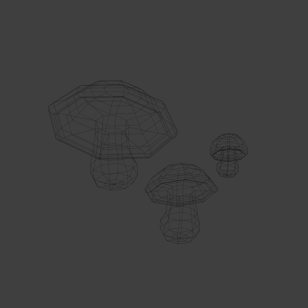 【無料版あり】3D光るきのこ3種