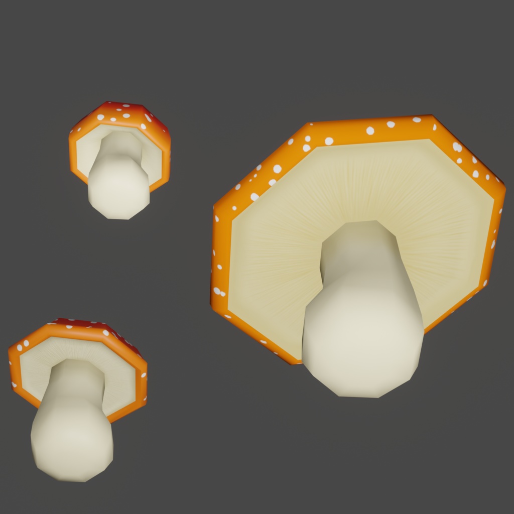【無料版あり】3D光るきのこ3種