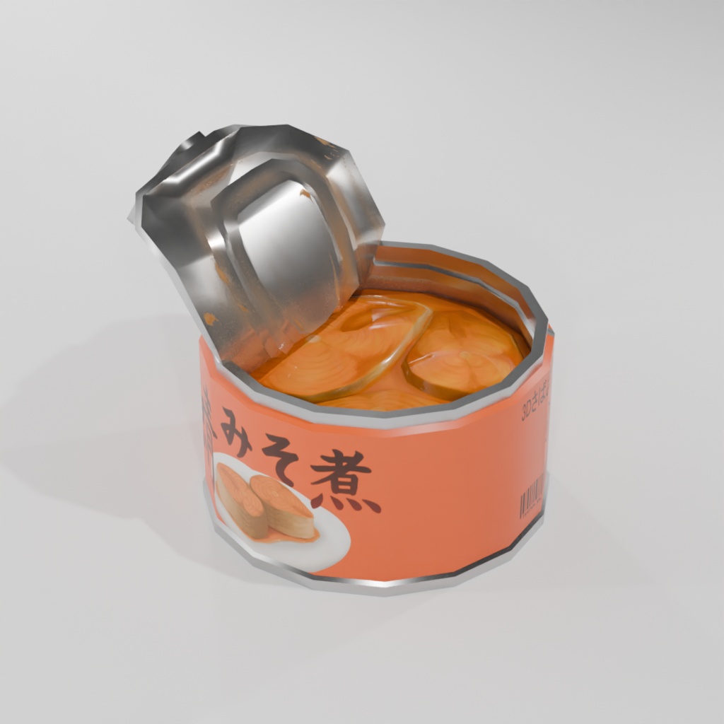 【無料版あり】3D動かせる缶詰 さば・ツナ・フルーツ(みかん)