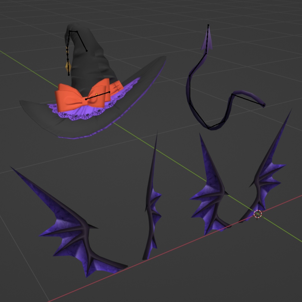 【正式版】ハロウィンナイトメアコーデ【VRoid衣装&FBX】