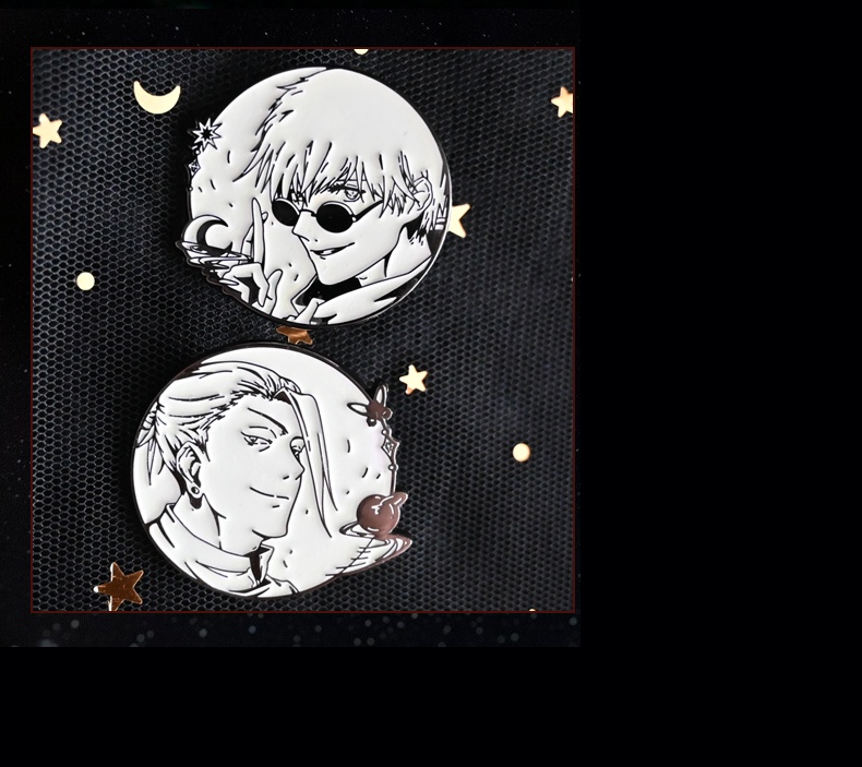 呪術廻戦 五条悟 夏油傑 メタル 缶バッジ