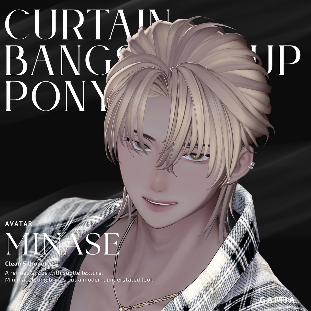 🌟Sale🌟 Curtain Bangs Half-Up Pony