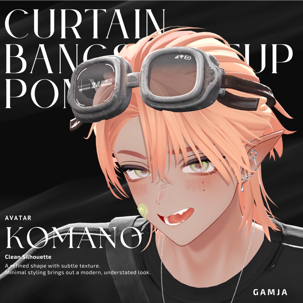 Curtain Bangs Half-Up Pony