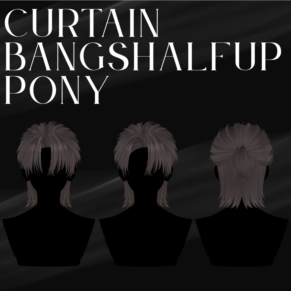 🌟Sale🌟 Curtain Bangs Half-Up Pony