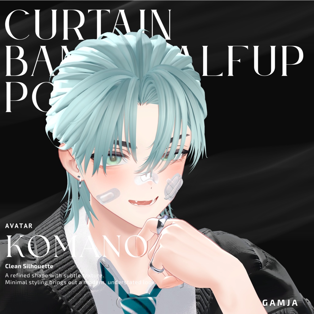 🌟Sale🌟 Curtain Bangs Half-Up Pony