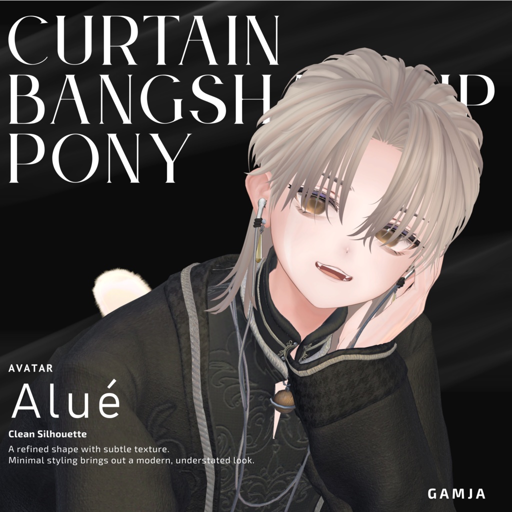 Curtain Bangs Half-Up Pony