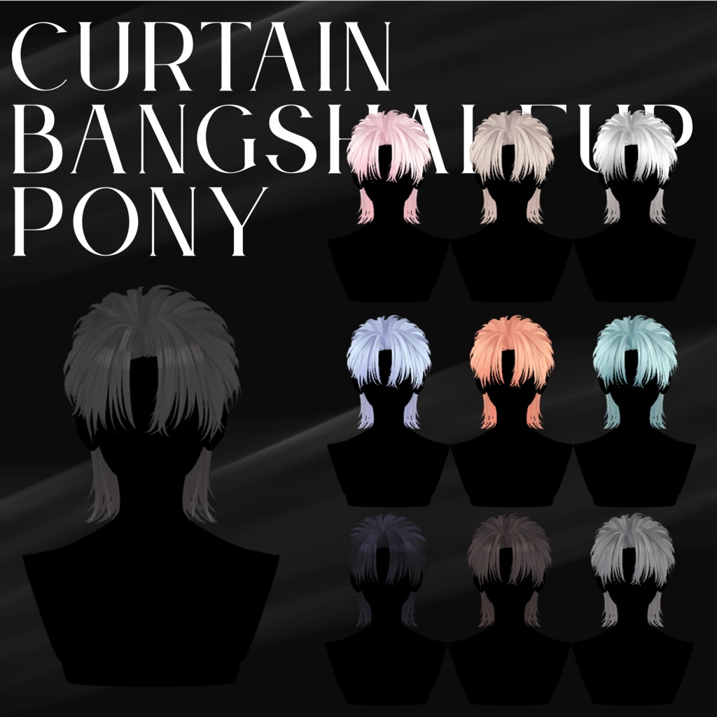 🌟Sale🌟 Curtain Bangs Half-Up Pony