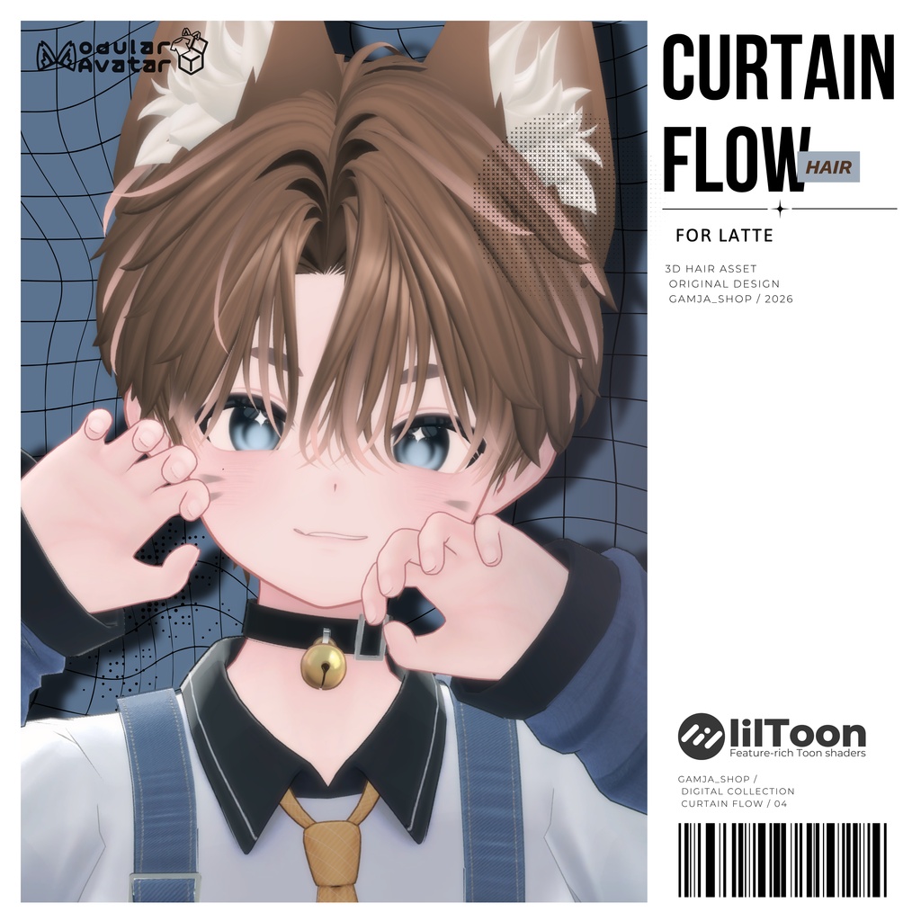 💠Sale💠Curtain_Flow_Hair / 11_Avatars_Support
