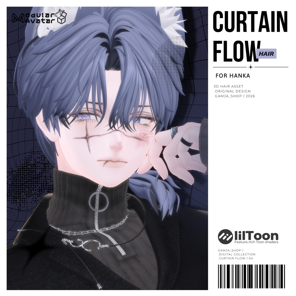 💠Sale💠Curtain_Flow_Hair / 11_Avatars_Support