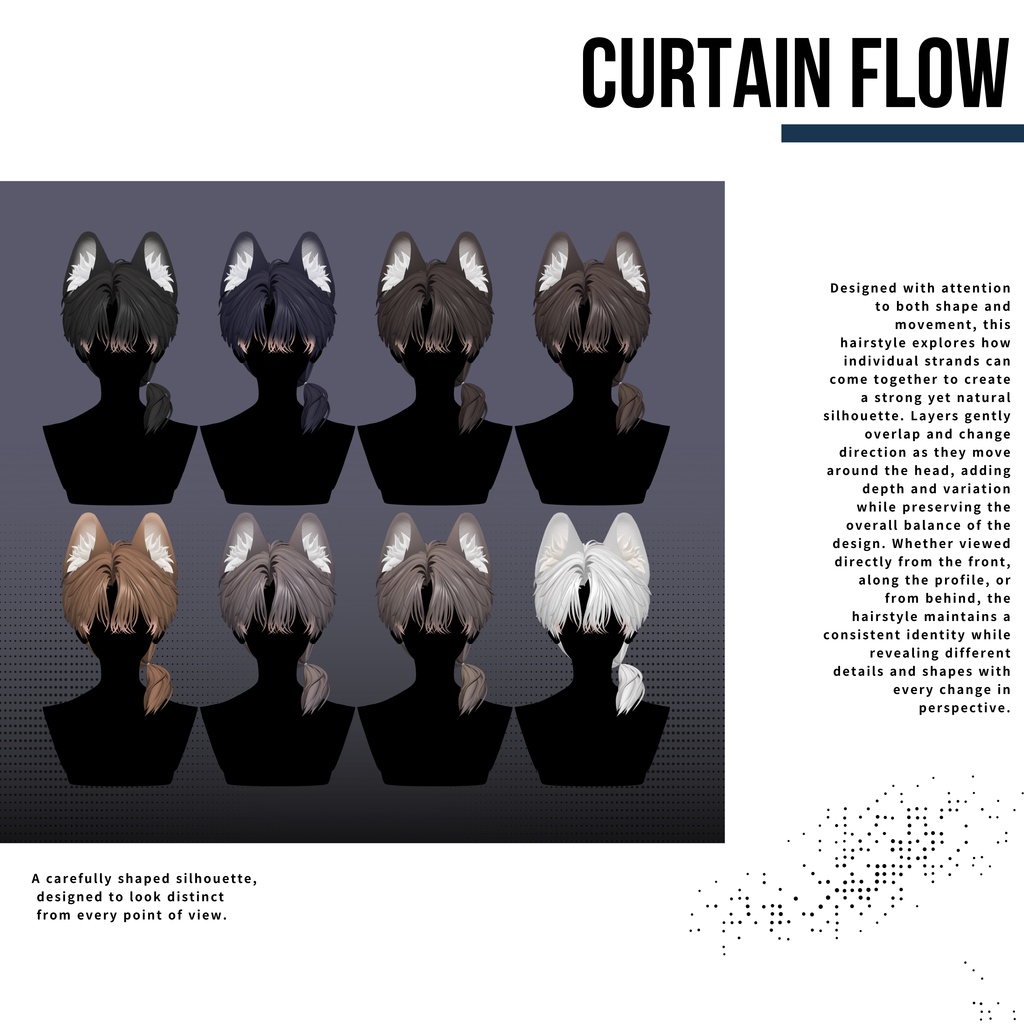 💠Sale💠Curtain_Flow_Hair / 11_Avatars_Support