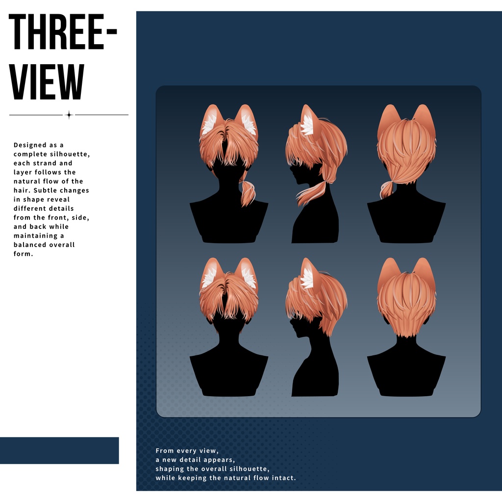 💠Sale💠Curtain_Flow_Hair / 11_Avatars_Support