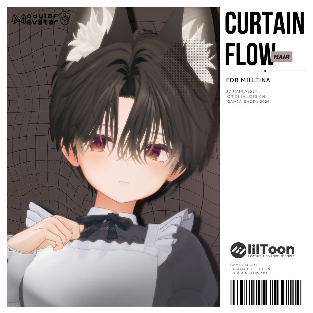 💠Sale💠Curtain_Flow_Hair / 11_Avatars_Support