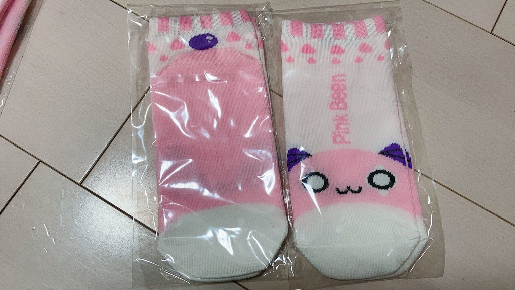 ピンクビーンの靴下