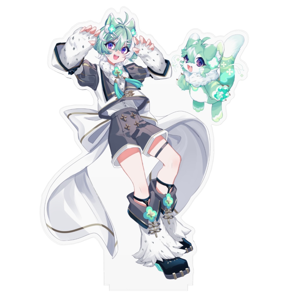 友寄ぽの アクリルスタンド 人型姿&ケモノ妖精姿 パターンA ver.