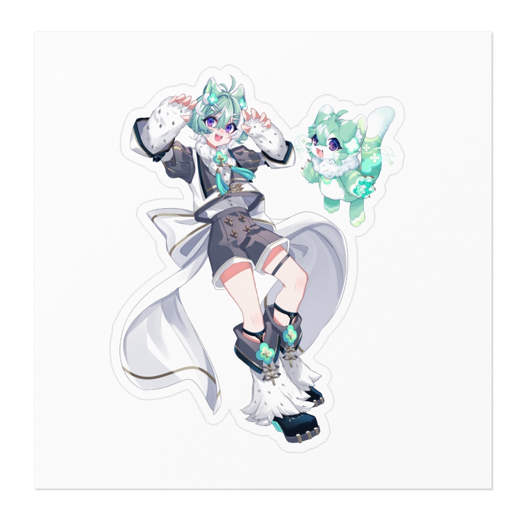 友寄ぽの ステッカー 人型姿&ケモノ妖精姿 パターンA ver.