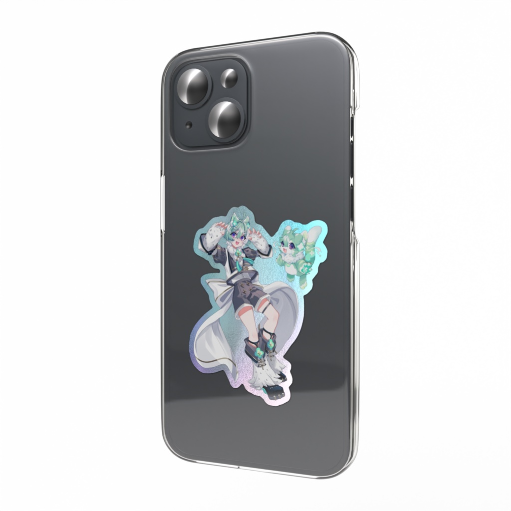 友寄ぽの オーロラスマホステッカー 人型姿&ケモノ妖精姿 パターンA ver.