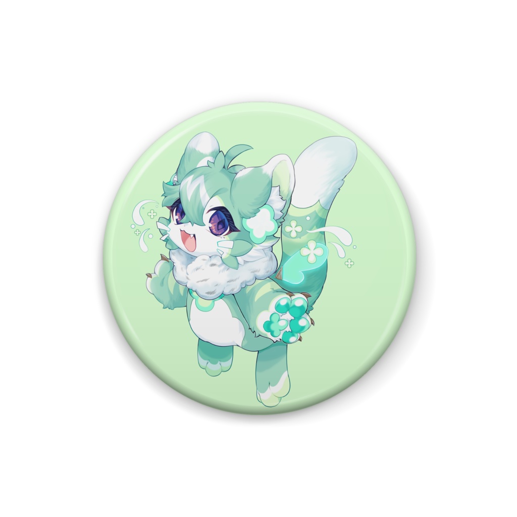 友寄ぽの 缶バッジ ケモノ妖精姿 キービジュアルver.