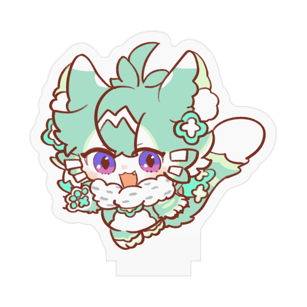 友寄ぽの アクリルスタンド ケモノ妖精姿 ミニキャライラストver.