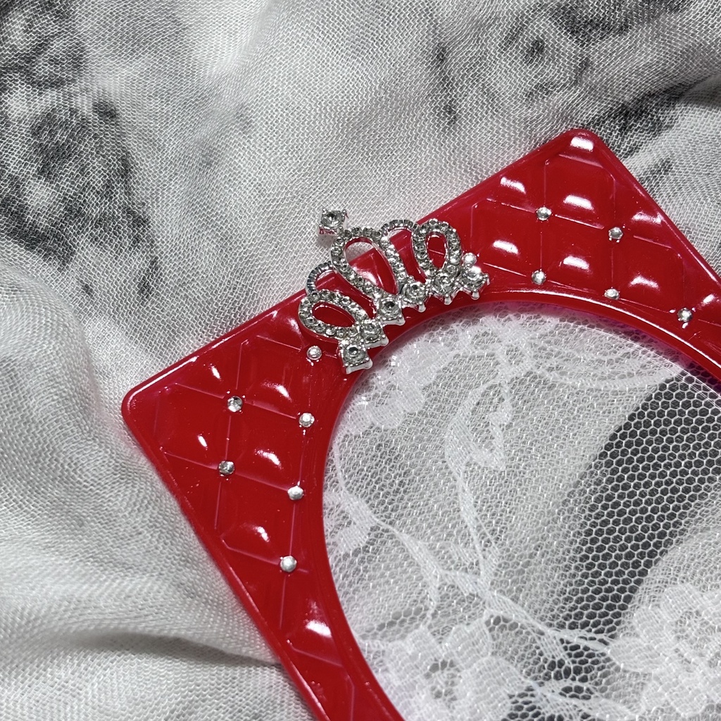 レッド 赤 クラウン 王冠 キルティング デコケース トレカケース レジン ハンドメイド 推し活 オタ活 B8