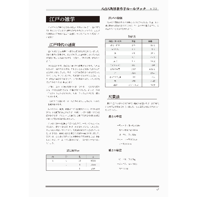 大江戸剣劇TRPG「八百八町浮世草子 α3.2」PDF版