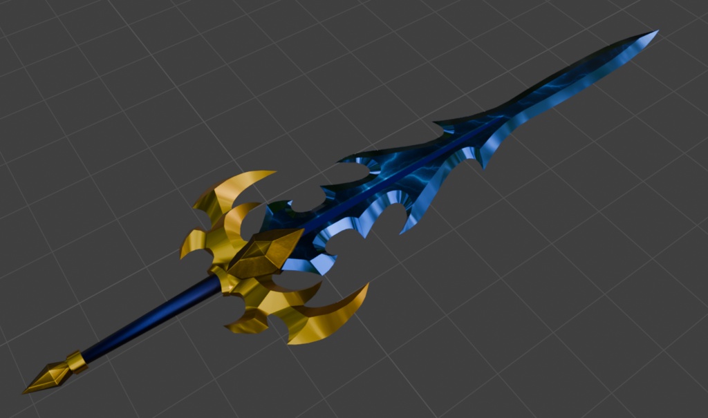ライトニングソード轟雷 / ローポリ3Dモデル