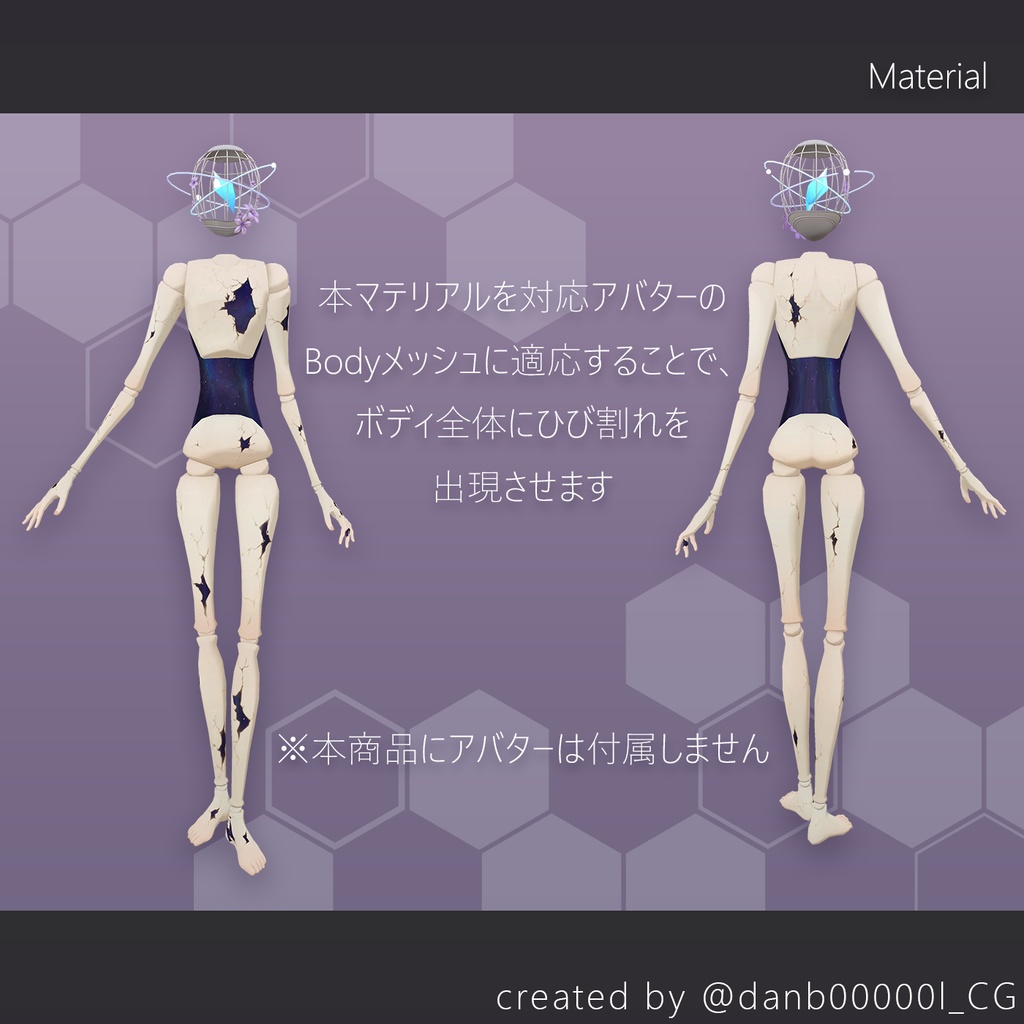 【Allegory向け】ボディひび割れマテリアル