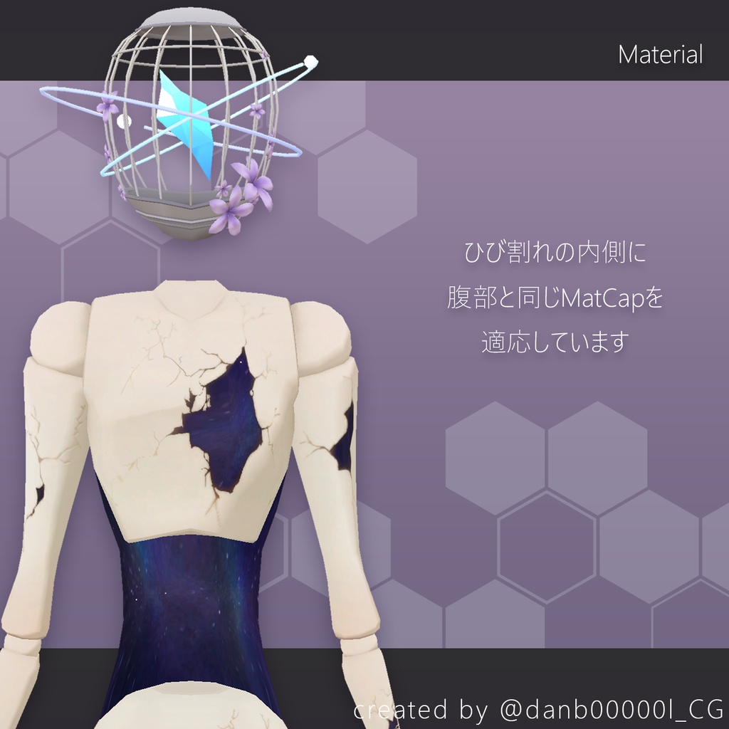 【Allegory向け】ボディひび割れマテリアル