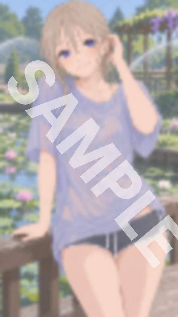 アニメ調|濡れ・透け表現に特化したポーズ・差分集 Vol.1.5【10枚】