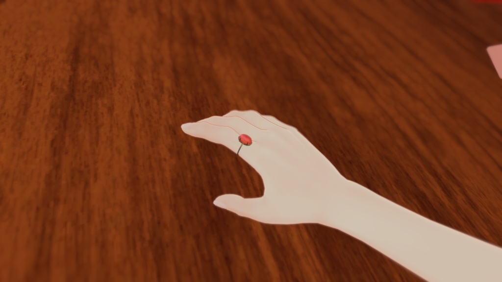 【VRChat想定】天然石のリング~フューシャーピンクカルセドニー~(無料)