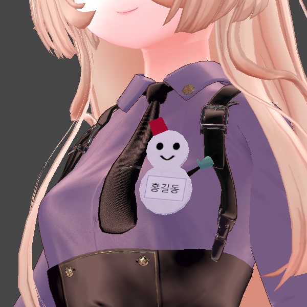 【VRChat想定】ゆきだるまの名札(無料)