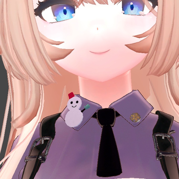 【VRChat想定】ゆきだるまの名札(無料)