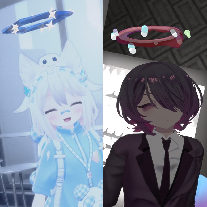 ファンシーくるくるヘイローセット(Modular Avatar対応)