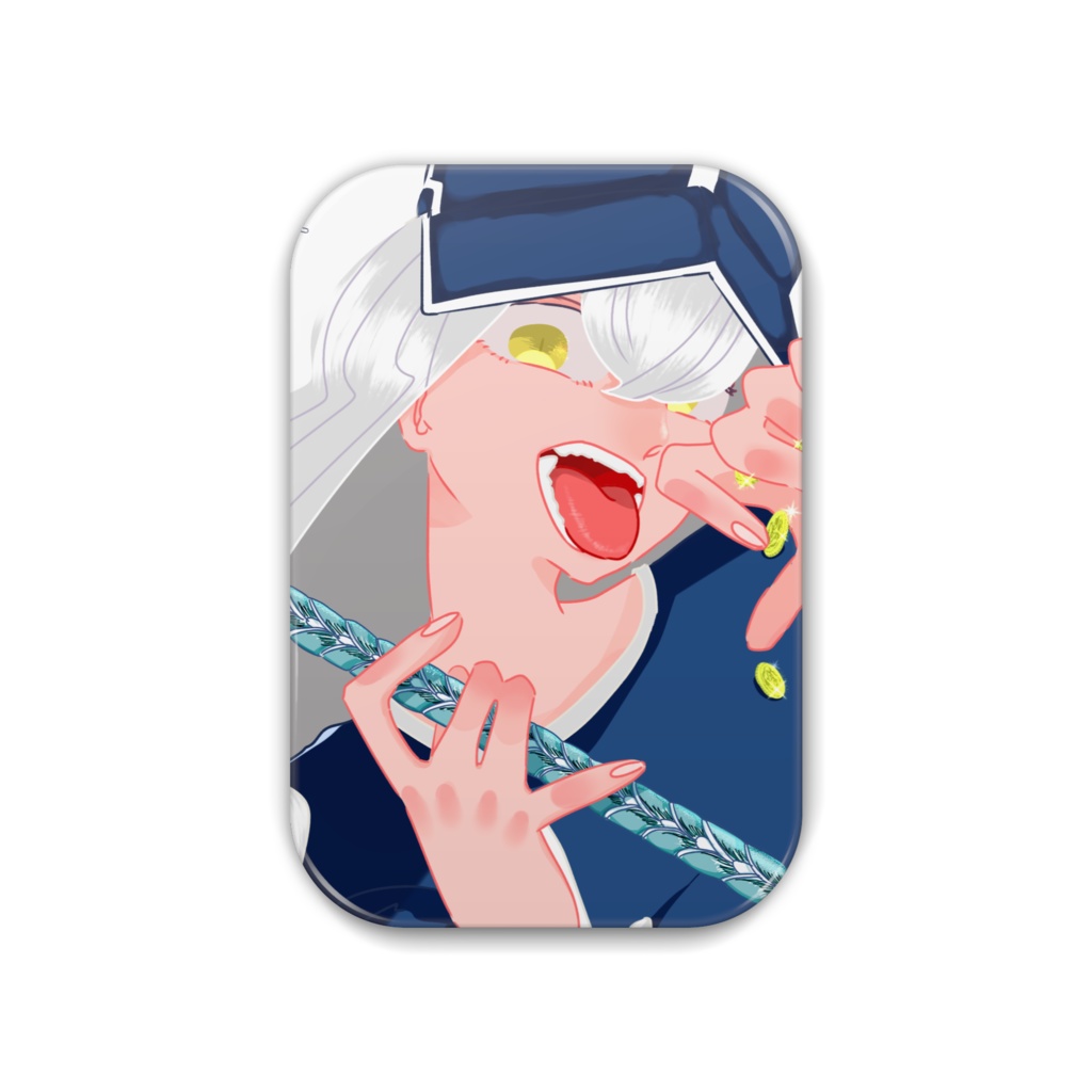 三ツ首コンドル ブルーシール缶バッジ