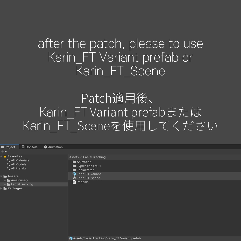 Karin(カリン)'s FacialTracking Setting