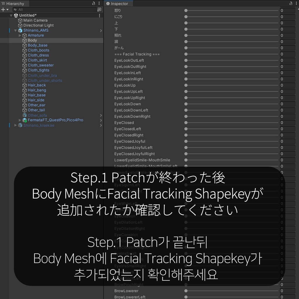 Shinano(しなの)'s FacialTracking Setting