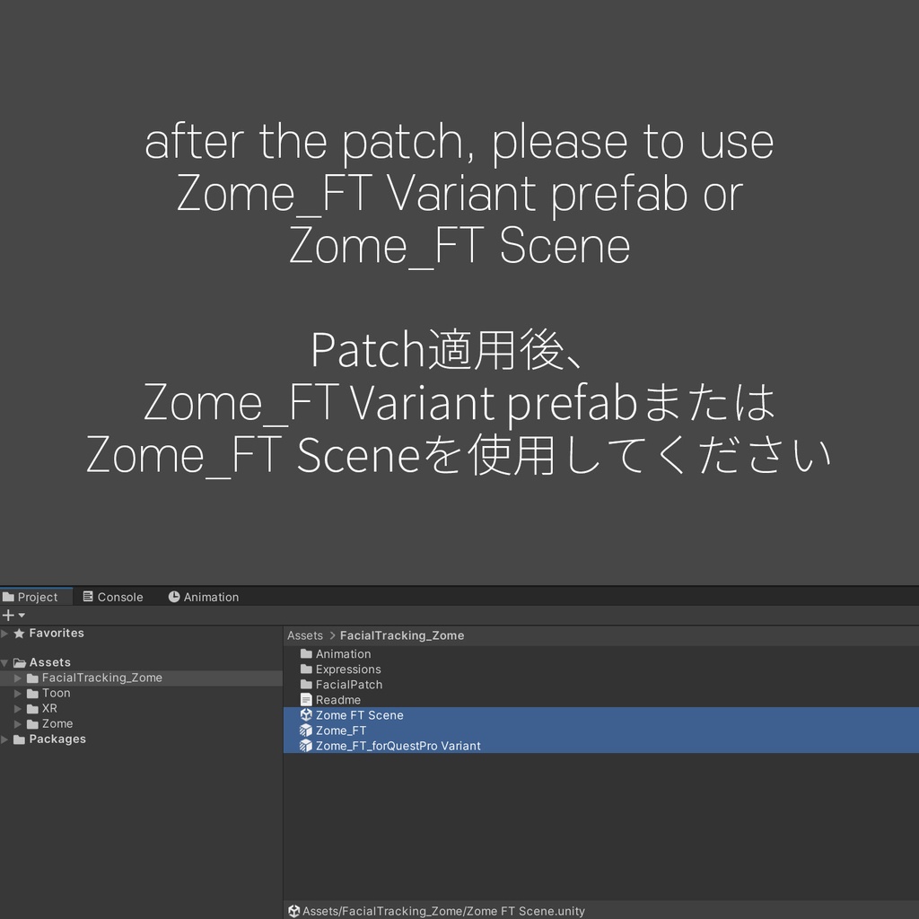 Zome(ゾメ)'s FacialTracking Setting