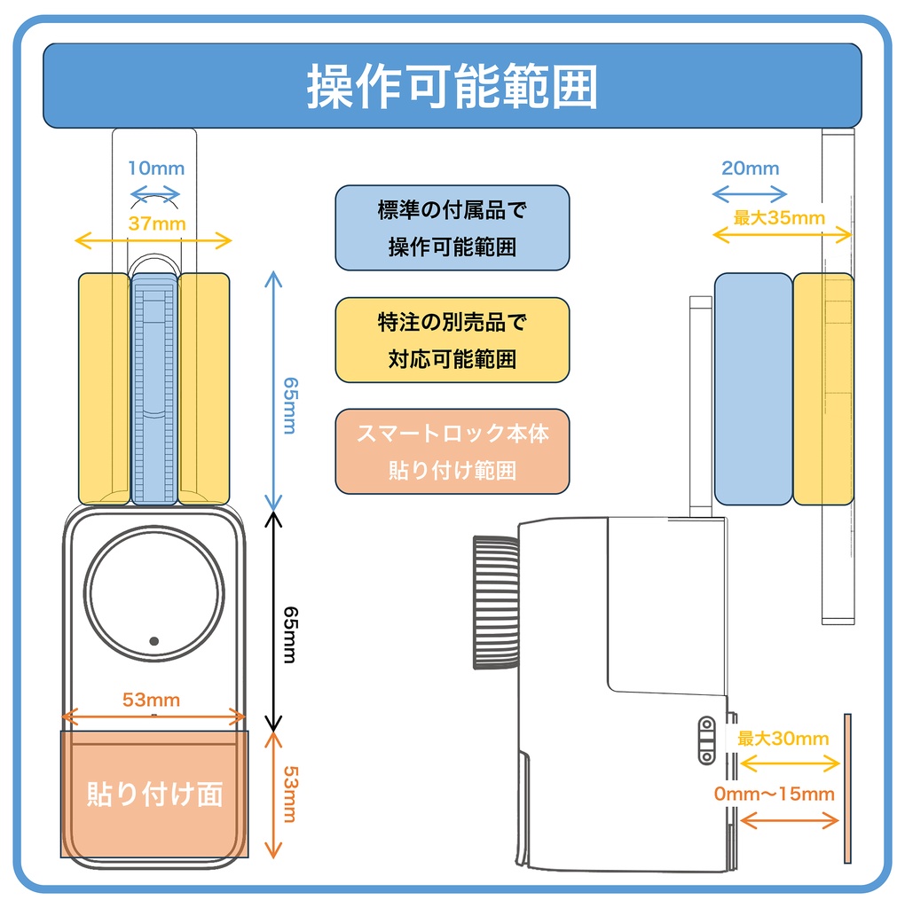 引き戸 スマートロックアダプター スイッチボットロックPro SwitchBot